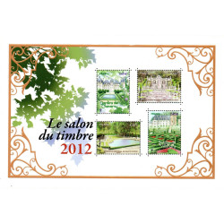 BLOC FEUILLET No0132 - SALON DU TIMBRE 2012 - JARDINS DE FRANCE.