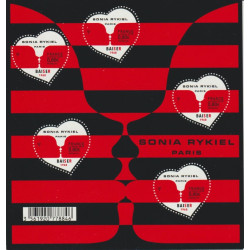 BLOC FEUILLET No141 - SAINT VALENTIN - COEURS DE SONIA RYKIEL.