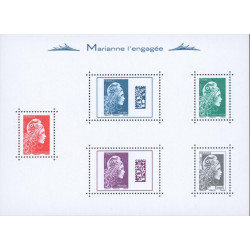 BLOC FEUILLET No0143 - MARIANNE L'ENGAGEE.