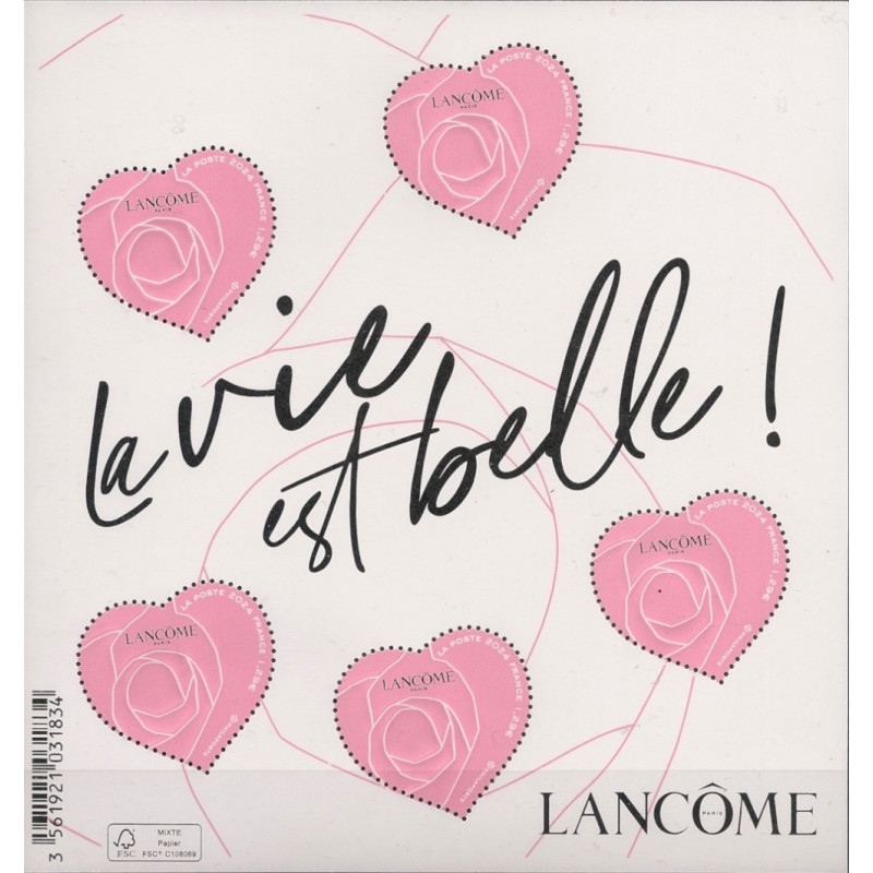 BLOC FEUILLET No0157 - SAINT VALENTIN - COEURS DE LANCÔME.