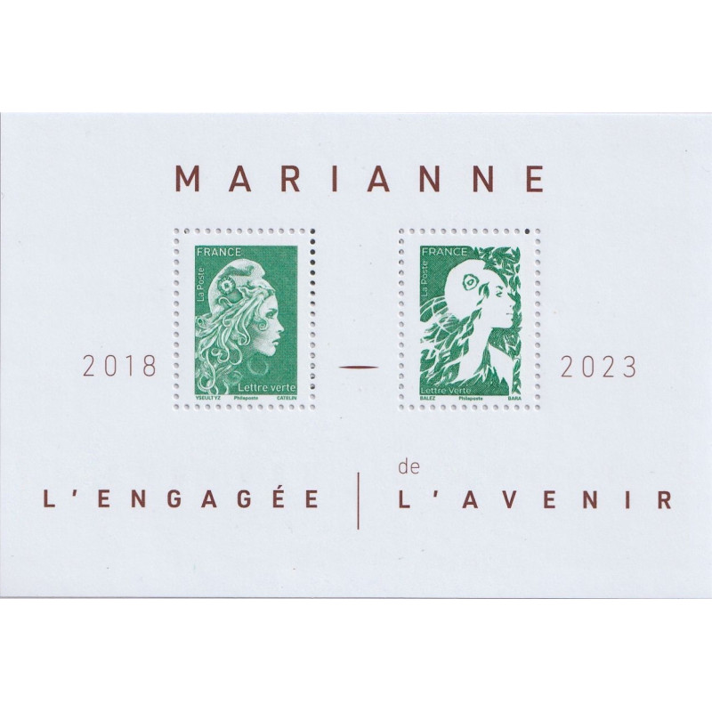BLOC FEUILLET No0158 - MARIANNE L'ENGAGEE DE L'AVENIR 2018-2023.