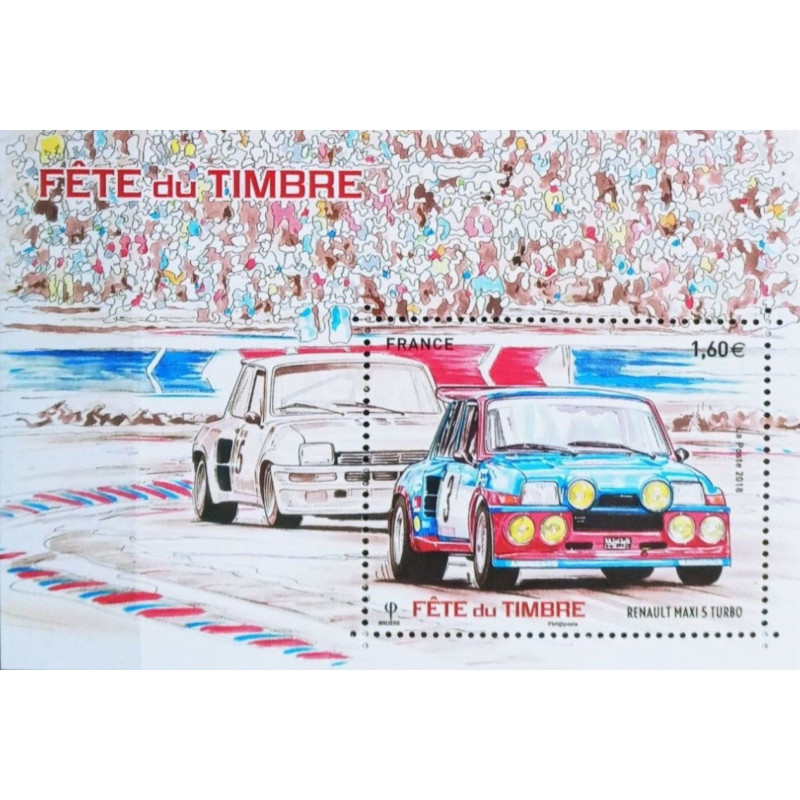 F5205 - FETE DU TIMBRE 2018 - VOITURES ANCIENNES - RENAULT 5 TURBO.