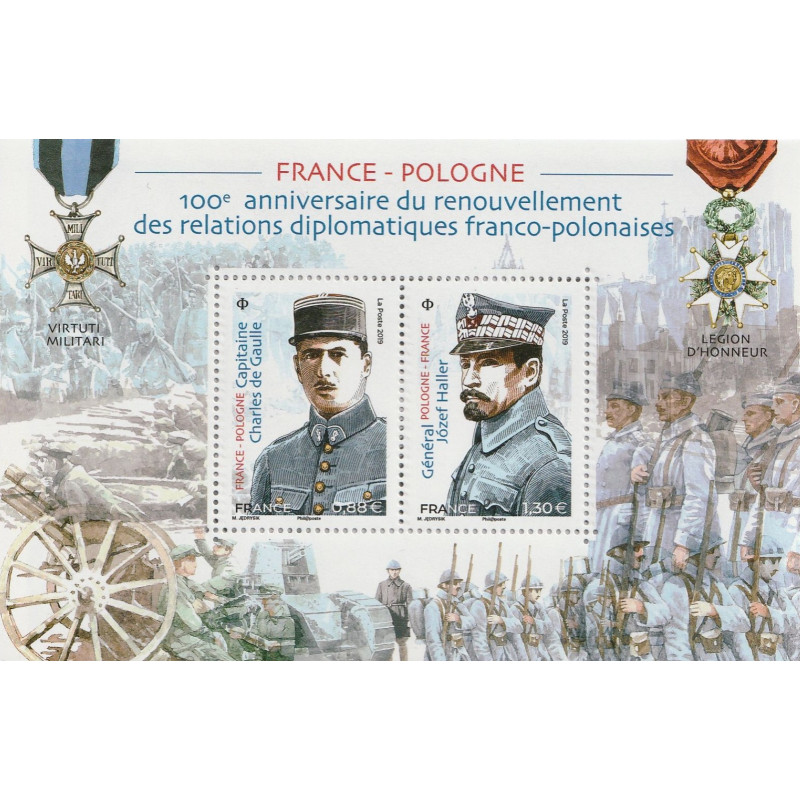 F5311 - CENTENAIRE DES RELATIONS FRANCE-POLOGNE - CHARLES DE GAULLE & JOSEPH HALLER.