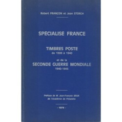 SPECIALISE FRANCE-TIMBRE POSTE DE 1900 A 1940 ET LA SECONDE GUERRE MONDIALE.