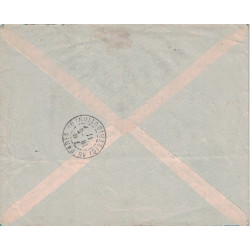 LIBYE - TRIPOLI - BARBARIE - LETTRE RECOMMANDEE DU 11 JUIN 1911 - SEMEUSE No142 DE METROPOLE - CACHET A TIRETS POUR PARIS.