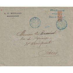 MADAGASCAR - DIEGO-SUAREZ - MOITIE DU N°34 30c GROUPE - GRIFFE FAUTE DE TIMBRES - LE 21 MARS 1904.