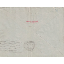 SEMEUSE - PAIX, MERCURE & AVIGNON - MARSEILLE A KOBE N°3 - LETTRE BATEAU AVION DU 16-1-1939 POUR LA FRANCE.