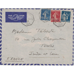 SEMEUSE - PAIX - KOBE A MARSEILLE N°9 - LETTRE BATEAU AVION DU 29-12-1938 POUR LA FRANCE.