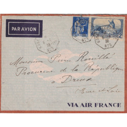 PAIX - DAUDET - KOBE A MARSEILLE N°8 - LETTRE BATEAU AVION DU 6-4-1938 POUR LA FRANCE.