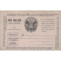 BALLON NON MONTE - FORMULE AUX DRAPEAUX NEUVE POUR CARTE POSTALE.