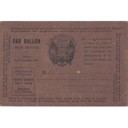 BALLON NON MONTE - FORMULE AUX DRAPEAUX NEUVE POUR CARTE POSTALE - PETITE DECHIRURE EN BAS..