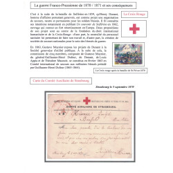 CARTE DU COMITE AUXILIAIRE DE STRASBOURG - LE 5 SEPTEMBRE 1870.
