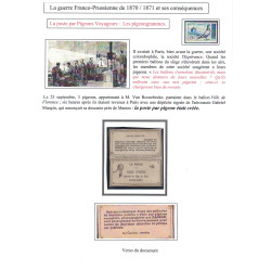 POCHETTE LA POSTE PAR PIGEONS VOYAGEURS - PREVU CERTAINEMENT POUR CONTENIR UNE DEPECHE MICROPHOTOGRAPHIQUE - RARE.