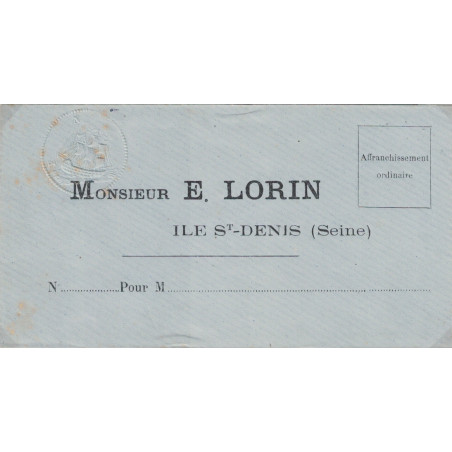 ENVELLOPE E.LAURIN - DURANT LA COMMUNE 18 MARS AU 28 MAI 1871.