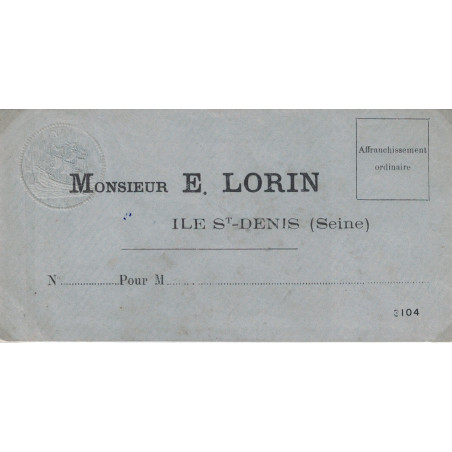 ENVELLOPE E.LAURIN - DURANT LA COMMUNE 18 MARS AU 28 MAI 1871.