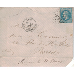 GUERRE 1870/1871 - RHONE - LYON POUR PARIS - TENTATIVE D'ENTREE DANS PARIS - 14 OCTOBRE 1870.
