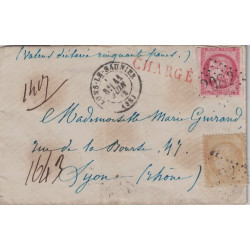 JURA - LONS LE SAUNIER - BORDEAUX - N°49 + CERES N°59 - LETTRE CHARGEE CINQUANTE FRANCS - LE 11-6-1972.