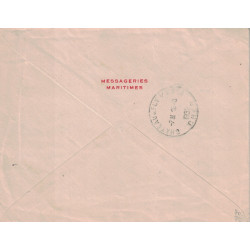 SEMEUSE - CACHET Cie DES MESSAGERIES MARITIMES PAQUEBOT PATRIA - LE 11-8-1932.