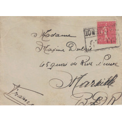 SEMEUSE - CACHET - PAQUEBOT DE CONSTANTINOPLE - VERSO STAMBOUL..