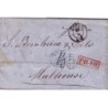 PRUSSE - COELN 20-1-1858 - TAXE DOUBLE TRAIT 45 ET GRIFFE PR 1R.