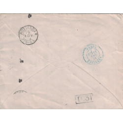 PARIS - R.MILTON - CERES - N°58x4 DONT BANDE EN ANGLE DE TROIS - LETTRE POUR LA HOLLANDE LE 18 NOVEMBRE 1874.