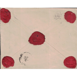 PARIS PL DE LA BOURSE - SAGE N°97 EN PAIRE SUR LETTRE RECOMMANDEE POUR SON EXCELLENCE L'AMBASSADEUR DE L'EMPIRE D'ALLEMAGNE.