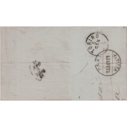 RHONE - LYON - CERES DU SIEGE - N°38x2 SUR LETTRE POUR TURIN - 4 JANVIER 1875