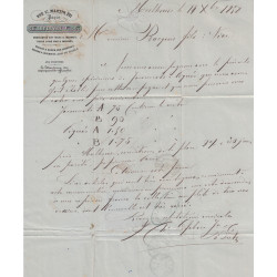 HAUT RHIN - MULHOUSE - EMPIRE N°14 ET 17A OBLITERATION PC2190 SUR LETTRE POUR NICE PIEMONT LE 15 DECEMBRE 1858.