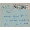 MADAGASCAR - CONVOYEUR LIGNE - TAMATAVE TANANARIVE N°3 - 9 JANVIER 1955 - LETTRE POUR LA FRANCE.