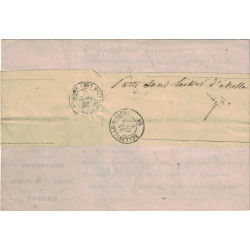 RHONE - VILLEFRANCHE-S-SAONE - LETTRE CHARGEE 23 OCTOBRE 1862 - TRIBUNAL DU RHONE.