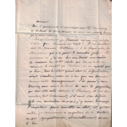 ARIEGE - P.8.P. MIREPOIX - LETTRE AVEC TEXTE ET SIGNATURE DU BARON DE ST.ILDEPHONT.