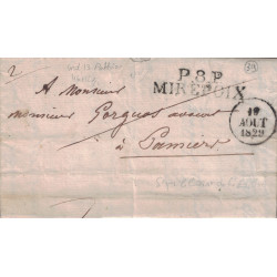 ARIEGE - P.8.P. MIREPOIX - LETTRE AVEC TEXTE ET SIGNATURE DU BARON DE ST.ILDEPHONT.