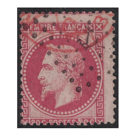 No032 - EMPIRE 80c ROSE - OBLITERATION ANCRE + CACHET ROUGE ETRANGER.