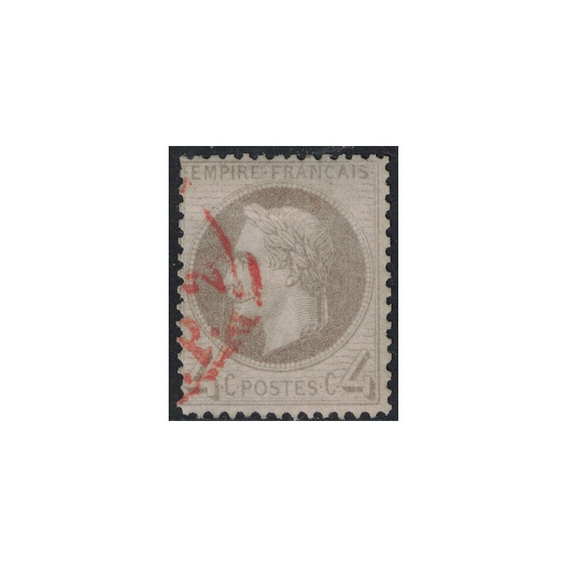 No027 - EMPIRE - 4c - OBLITERATION CACHET ROUGE DES IMPRIMES.