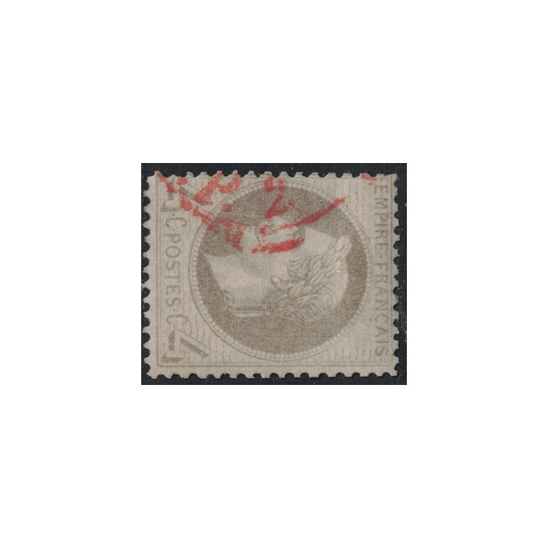 No027 - EMPIRE - 4c - OBLITERATION CACHET ROUGE DES IMPRIMES.