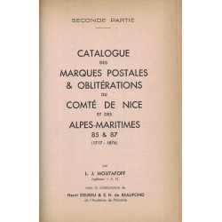 ALPES-MARITIMES - LES MARQUES POSTALES ET OBLITERATIONS COMTE DE NICE - LES CAVALLINI OU CAVALOTTI - H.DELRIEU - 1937 ET 1946.