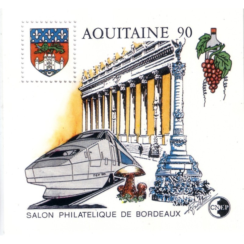 BLOC DE LA C.N.E.P No12 - AQUITAINE 1990.