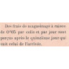 DAHOMEY - FORMULAIRE DE GARDE D'UN COLIS - EXTRAIT DU REGLEMENT - BEL AFFRANCHISSEMENT 4F20.