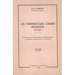 LES CHIFFRES-TAXE CARRES FRANCAIS - 1859-1882 - PIERRE GERMAIN - 1956.