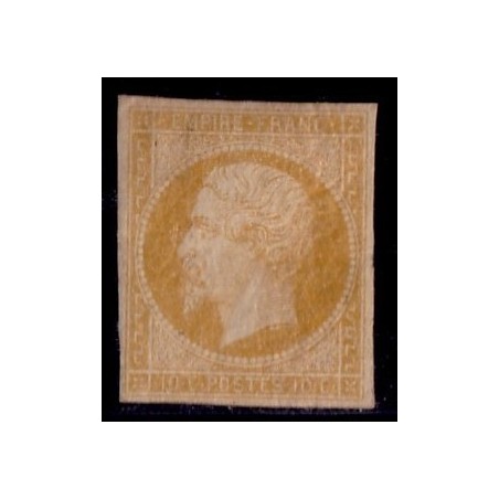 No013A - 10c BISTRE - NEUF GOMME PARTIELLE - SIGNE BRUN.