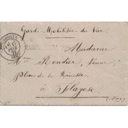 VAR - GUERRE 1870 - CAMP DE CAVALAIRE - COGOLIN TYPE 17 - LE 17 FEVRIER 1871 - RARE.