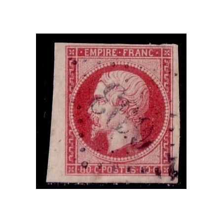 No017B - 80c ROSE BORD DE FEUILLE OBLITERATION GC.