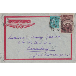 SEMEUSE - DESTINATION GUINEE FRANCAISE - LETTRE DE MARSEILLE LE 23-7-1938.