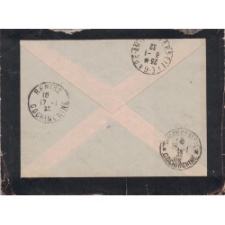 SEMEUSE - DESTINATION BENTRE - COCHINCHINE - LETTRE D'AIX EN PROVENCE LE 6-1-1932.