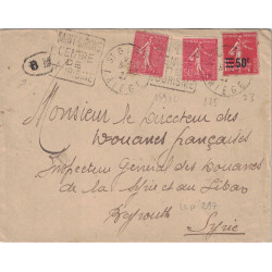 SEMEUSE - DESTINATION LOME - TOGO - LETTRE BRANGES LE 4-1-1928.