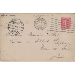SEMEUSE - DESTINATION DEIR EL ZOR - SYRIE - LETTRE DE PARIS LE 3-3-1929.