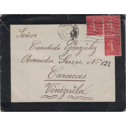 SEMEUSE - DESTINATION CARACAS - VENEZUELA - LETTRE DE NANTES LE 12-3-1929.