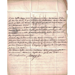 MONACO - GRIFFE MANUSCRITE - LETTRE POUR L'AVOCAT AU PARLEMENT CHEZ S.A.S. MONSEIGNEUR LE PRINCE DE MONAC.O