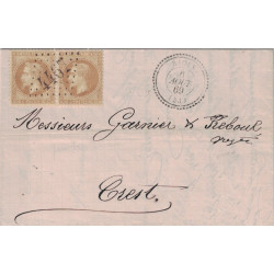 HERAULT - RIOLS - No29 PAIRE - GC4467 - LETTRE AVEC TEXTE PARTIEL - COTE 110€.