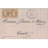 HERAULT - RIOLS - No29 PAIRE - GC4467 - LETTRE AVEC TEXTE PARTIEL - COTE 110€.
